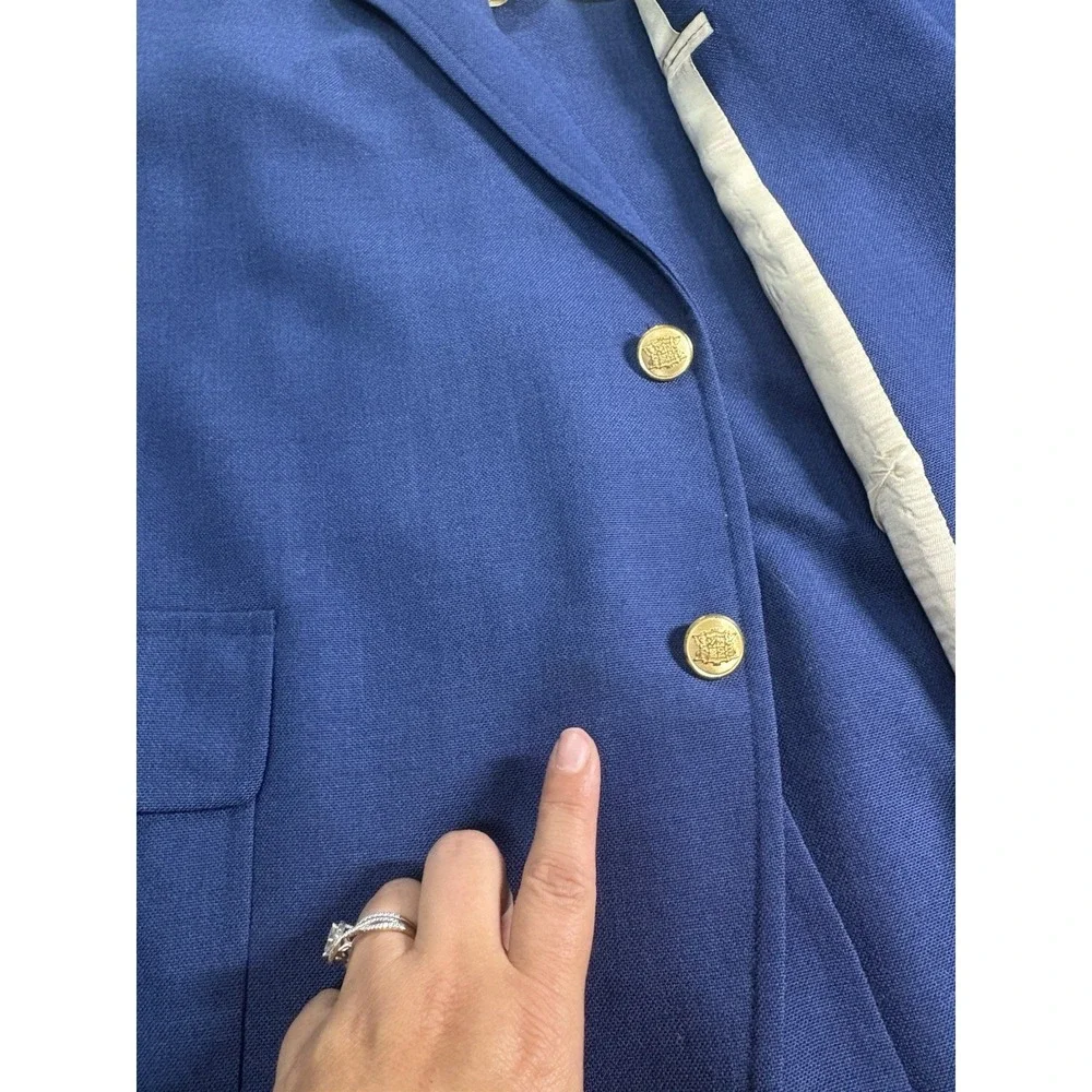 Palm‎ Beach x Eagleton's Vintage Summer Blazer Men's 32L Cotton/Linen Blue USA